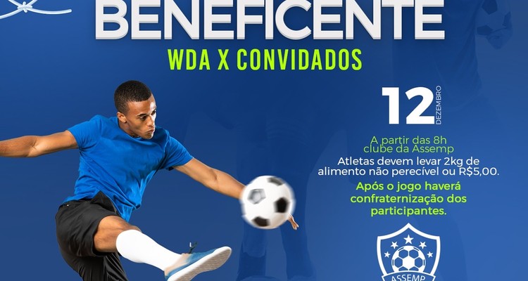 Jogo beneficente arrecadará alimentos para o Funss