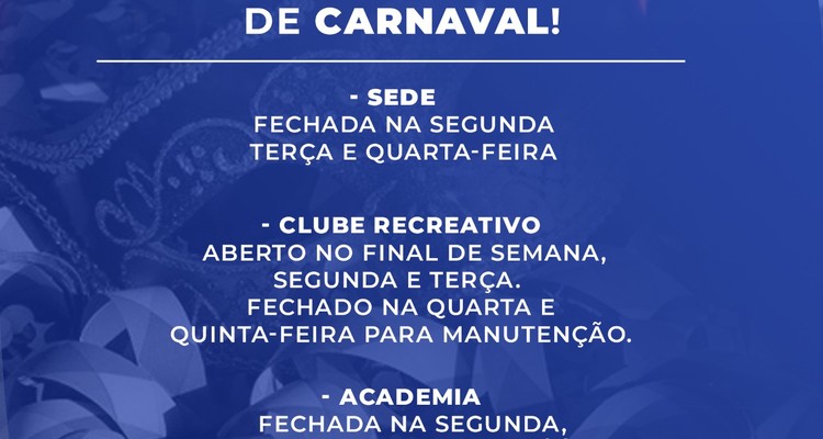 Clube Ascipam permanecerá aberto no Carnaval - Associação
